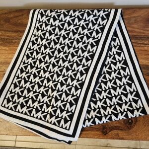 Michael Kors Monogram Black and White Scarf